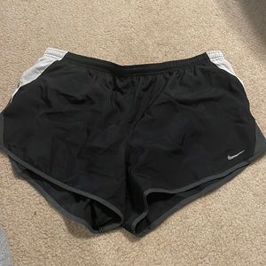 Black white and grey Nike dri-fit shorts